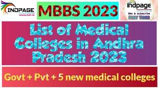 List of medical colleges in Andhra Pradesh2023,total medical colleges in Andhra Pradesh 2023,Indpage