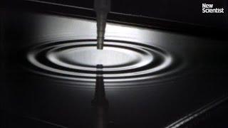 Water waves appear to travel back in time