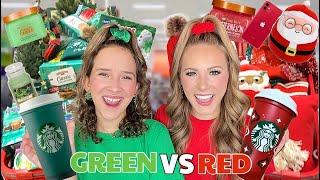 GREEN  VS RED ️ CHRISTMAS SHOPPING CHALLENGE AT TARGET (NO BUDGET)