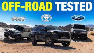 Toyota 4Runner Trailhunter vs. Ford Bronco vs. Jeep Wrangler | Off-Road Comparison Test