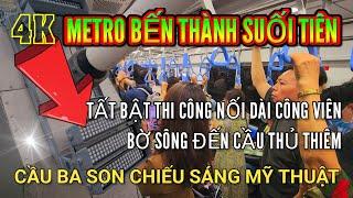 Cầu Ba Son chiếu sáng mỹ thuật Tết 2025, Ga Ba Son - Ga Nhà Hát Thành Phố Metro Bến Thành Suối Tiên