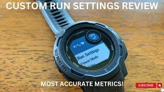 Garmin Instinct 2 Review: Customizable Run Settings overview. Get MORE from each RUN!