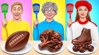 Me vs Grandma Cooking Challenge | Chocolate Food Challenge by Multi DO Joy