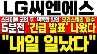 [LG씨엔에스주가전망] 미노출 - 원화 기반 스테이블 코인 李대통령 정책에 따른 상승! 외국계 창고의 노골적인 매수에 따른 상승 아직 고점 멀었다! !대응필수 !완벽분석