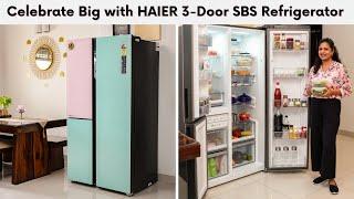 Stylish and Colourful HAIER Vogue Series 598L Refrigerator with 3 Doors | Perfect Kitchen Companion