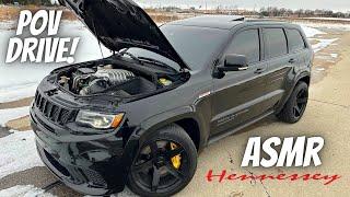 POV Drive In My 850HP Hennessey BUILT Trackhawk! *Brutal Launch Control, High Speed Pulls, REVS*