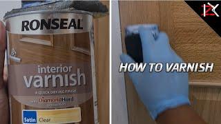 How To Varnish  Door/Cabinets/Wood - Cheaper Than Paint - Keep That Wood Effect