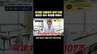 이재명 대통령의 공약 이행, 필요한 세수 확보를 위해서 해야 하는 세금 추징