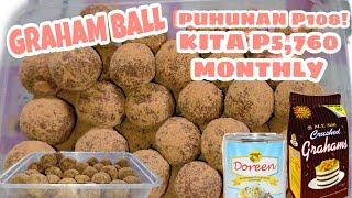 GRAHAM BALLS PANG NEGOSYO WITH COSTING | HOW TO MAKE GRAHAM BALLS | EASY NEGOSYO IDEA| ARLENE PEPITO