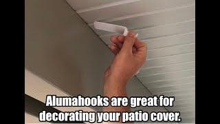 Flat Alumahooks for hanging decorations on your Alumawood or Duralum patio cover.