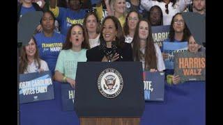 LIVE: Vice President Kamala Harris holds campaign rally in Raleigh, NC