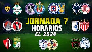 PARTIDOS JORNADA 7 DONDE VER Y HORARIOS || LIGA MX || CLAUSURA 2024