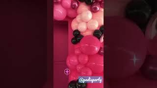 Barbie box with garland balloons