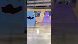 RAiNBOW GHOSTS Run after Cartoon Adley!! Olympic Track Star Adley at Mark Rober's CrunchLabs