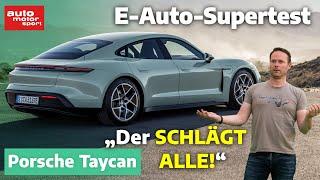 Porsche Taycan 2.0 - neuer Langstreckenkönig? E-Auto Supertest mit Alex Bloch | auto motor und sport