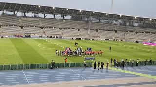 Paris FC - Guingamp entrée des joueuses Stade Charléty ( Arkema Première Ligue J13 ) 18/01/2025