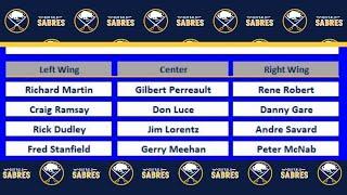 Each Line from the Buffalo Sabres in the 1970s area