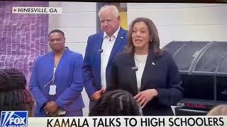 Kamala and Tampon Timmie’s visit to the high school was nothing short of a disaster.