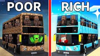 Mikey POOR vs JJ RICH BUS TRIP Survival Battle in Minecraft (Maizen)