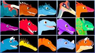 14 DINOSAURS HUNTING ON THE ISLAND: T-REX, ALLOSAURUS, CARNOTAURUS, SPINOSAURUS - DKG 231125