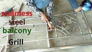 Stainless Steel For Balcony Railing Design | How to make  Steel grill | By md khan