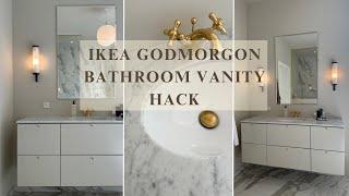 IKEA BATHROOM VANITY HACK | HOW TO GUIDE AND BATHROOM TOUR