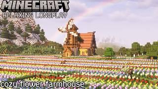 Cozy Flower Farmhouse - Minecraft Relaxing Longplay (No Commentary)