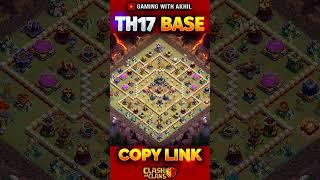 Unbeaten TH17 WAR + CWL Base Layout Clash of Clans