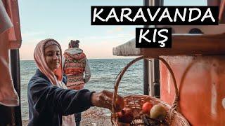 KARAVANDA KIŞ GÜNLERİ | Karavan sobasında kestane ve yemek | Karadeniz`de bir hafta