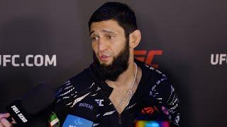 KHAMZAT CHIMAEV FIRST REACTION AFTER DEFEATING ROBERT WHITTAKER AT UFC 308