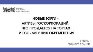 Активы госкорпораций - Что продается на торгах и есть ли у них обременения