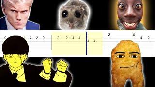 Meme Songs On Guitar (Part 2) (Easy Guitar Tabs Tutorial)