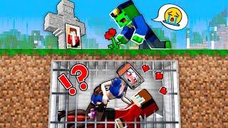 TV WOMAN POLICE and JJ BURIED ALIVE FELL in LOVE in PRISON GRAVE! Mikey is SAD in Minecraft - Maizen