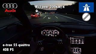 2022 Audi e-tron 55 quattro 408 PS NIGHT POV DRIVE TOPSPEED (60 FPS/1440p)