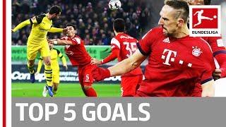 Top 5 Goals on Matchday 16 -  Alcacer, Ribery, Hazard & More