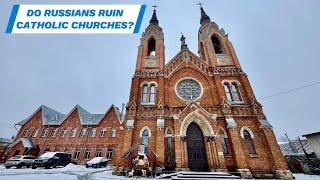 4K DO RUSSIANS DESTROY CATHOLIC CHURCHES?  MERRY CHRISTMAS IN RUSSIA 