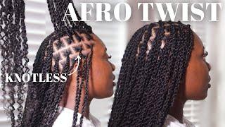 KNOTLESS  bohemian twist using afro hair to match textured hair