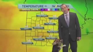 Weatherman Plays Fetch With Dog Blooper