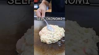 Making okonomiyaki by myself