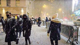 NYC Snow Walk | Rockefeller Center, Bryant Park, Times Square (December 16, 2020)