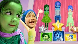 DRESS to iMPRESS but with iNSiDE OUT 2  ⭐⭐⭐⭐⭐ Adley & Navey play a princess fashion show Roblox game