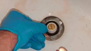 REMOVE SPRING LOADED POP-UP TUB DRAIN HOW TO FIX & FREE UP STUCK