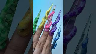 Hand-sculpted snake setssssss  All handmade, no returns for perfection! #3Dnails #nailart 