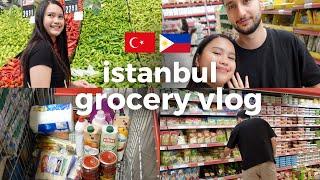 Grocery Shopping In Istanbul with PRICES - Filipina Turkish Couple Vlog