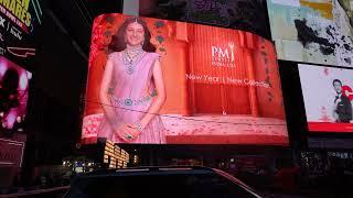 Sitara Ghattamaneni PMJ Jewellers | New Year New Collection Campaign | Time Square | New York