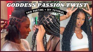 I PAID FOR PARTING & DIY'ED THE REST! GODDESS PASSION TWIST  TUTORIAL W/ SYNTHETIC & HUMAN HAIR