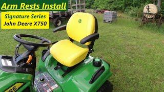 John Deere Seat Arm Rest Install -  DYI - Signature Series Garden Tractor ( X750 Diesel )