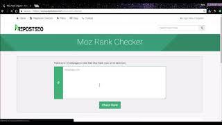 Moz Rank checker - Check Multiple websites