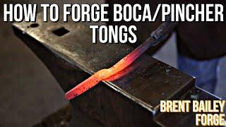 How to Forge Tongs - Boca/Pincher tongs- Forging Tongs with Brent Bailey