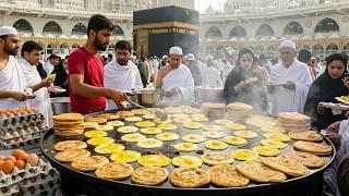 BIGGEST EGG OMELETTE MAKING NEAR MECCA | ROADSIDE CHEAPEST BREAKFAST EGG PARATHA! FOOD COMPILATION